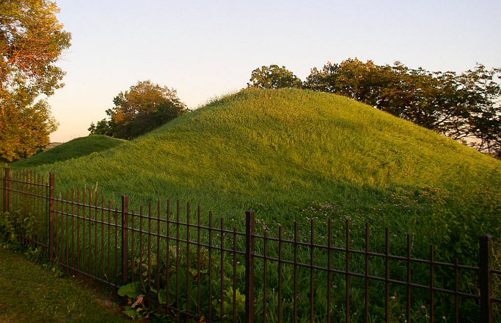 Two burial mounds at Wicahapi / Indian Mounds Regional Park in Saint Paul.